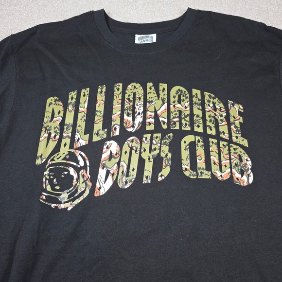 Billionaire Boys Club Other - Billionaire Boys Club T-Shirt Mens L Black Graphic Logo Camo Crew Neck